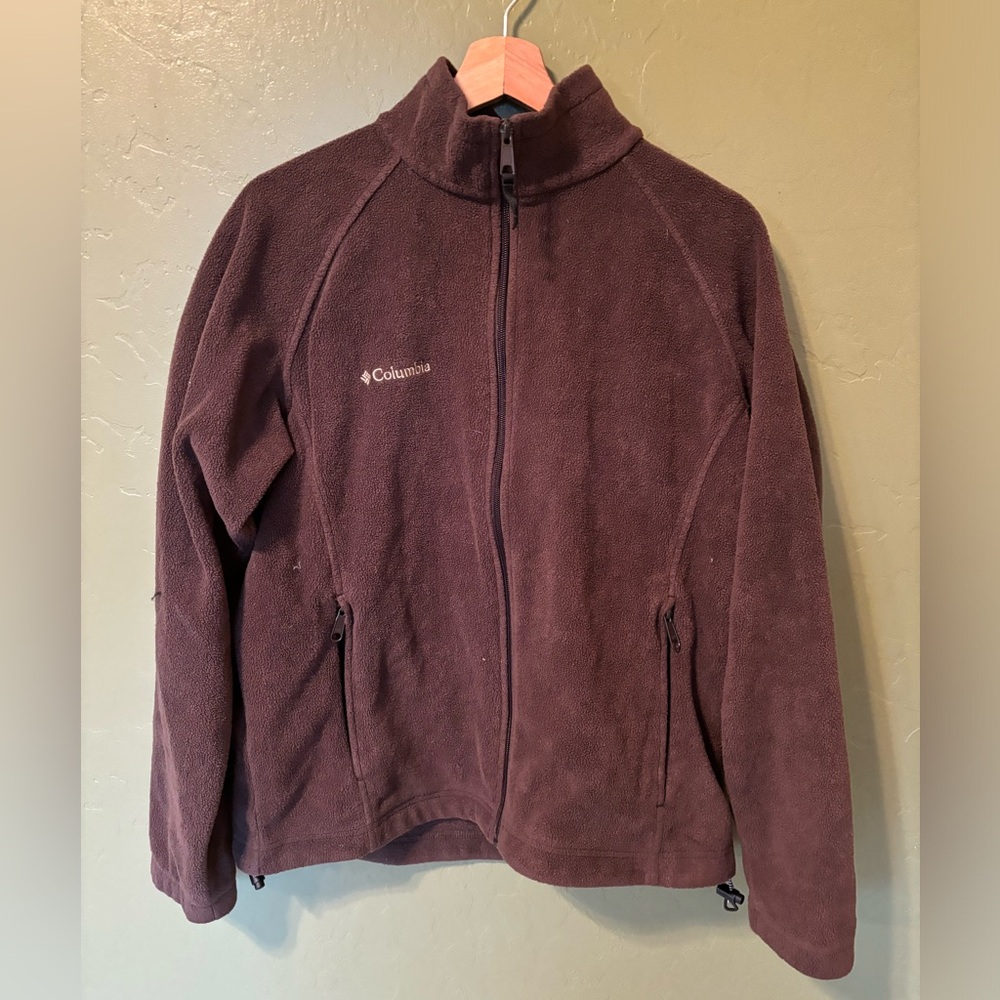 Columbia Brown Fleece Zip Up Jacket